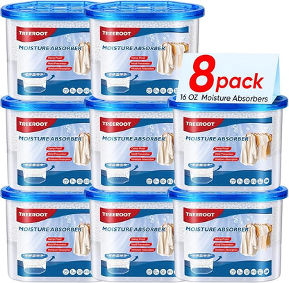 8 Pack Moisture Absorbers, 16 OZ Humidity Absorber Bucket, Moisture Absorbers by Unknown