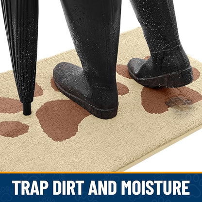 Smiry Dog Door Mat for Muddy Paws, Absorbs Moisture and Dirt, Low-Profile - Image 2
