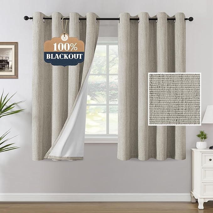 H.VERSAILTEX Chenille Linen Blackout Curtains by HVERSAILTEX