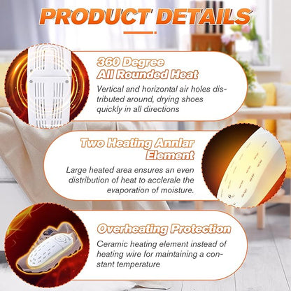 Shoe Dryers Portable, Boot Dryer, Telescopic Electric Shoe Warmer Machine - Image 2