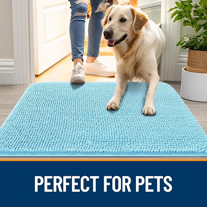 OLANLY Dog Door Mat for Muddy Paws 44x24, Absorbs Moisture and Dirt, Absorbent - Image 6