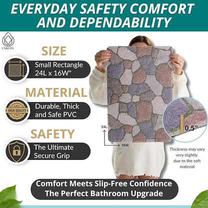 ENKOSI Loofah Non-Slip Shower and Bath Mat - Image 3