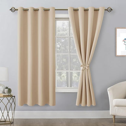 Hiasan Blackout Curtains for Bedroom, 52 x 63 Inches Length - Image 2
