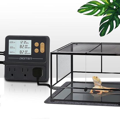 Reptile Temperature Controller, 3 Outlet Timer Thermostat - Image 7