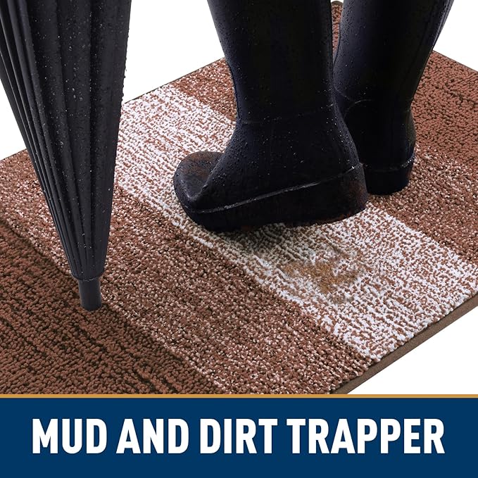 Smiry Dog Door Mat for Muddy Paws, Absorbs Moisture and Dirt, Low-Profile - Image 4