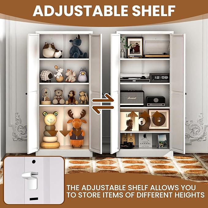 72" Tall Metal Pantry Cabinet - Image 5