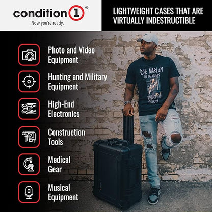 Condition 1 25" Large Rolling Hard Travel Case Model 287 Lockable Storage Box - Image 4