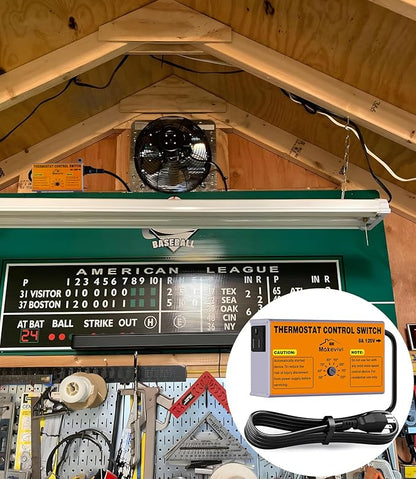 Attic Fan Thermostat-Control, Adjustable Thermostat - Image 6