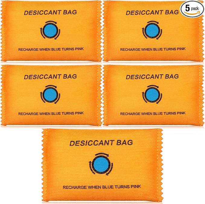 5 Packs 100g Rechargeable Desiccant Moisture Absorbing Bag by Threlaco