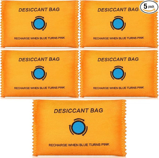 5 Packs 100g Rechargeable Desiccant Moisture Absorbing Bag by Threlaco