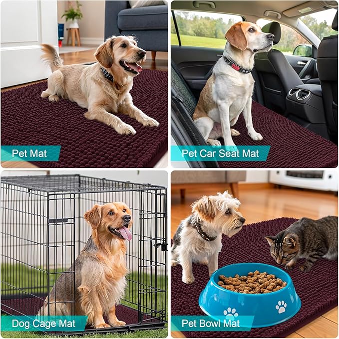 OLANLY Dog Door Mat for Muddy Paws 45x27, Absorbs Moisture and Dirt, Absorbent - Image 7