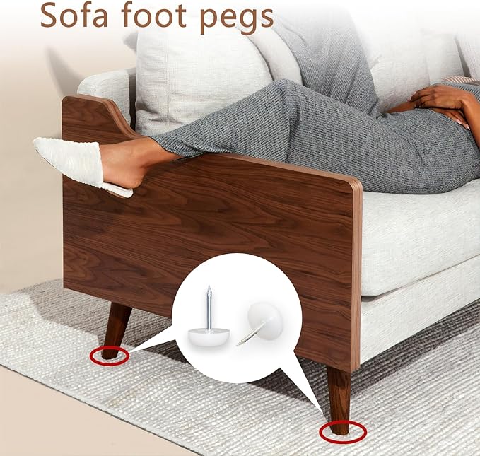 100 Pcs Furniture Feet Nail Plastic Glide Nails Round Chair Table Leg Protector - Image 6