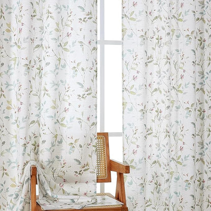 Chyhomenyc Roman Linen Blend Extra Long Curtains 108 Inches Long 2 Panels by Chyhomenyc