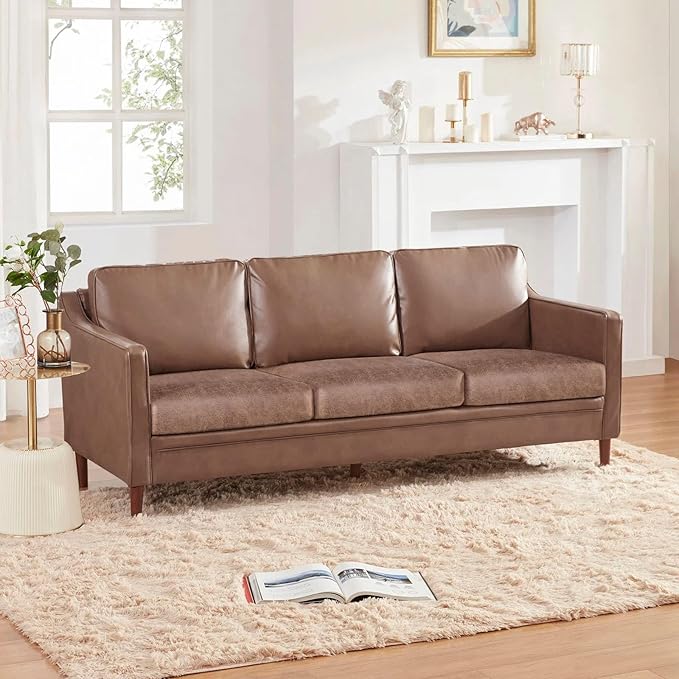Fuloon Stretch Seat Cushion Covers, Suede Leather Look Sofa Slipcovers Couch - Image 8