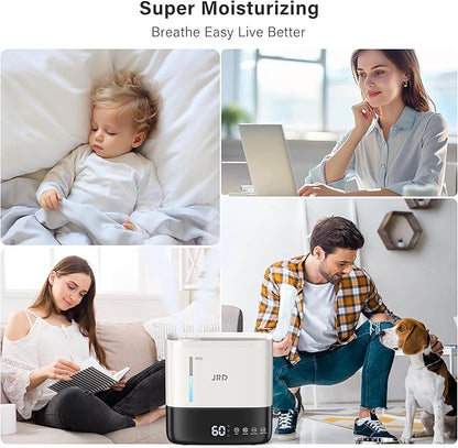 JRD Humidifiers for Bedroom, Ultrasonic Humidifier 4L for Large Room, Cool Mist - Image 7
