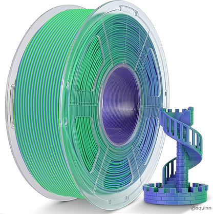 TECBEARS Dual Color PLA Filament 1.75mm, Matte PLA 3D Printer Filament by TECBEARS