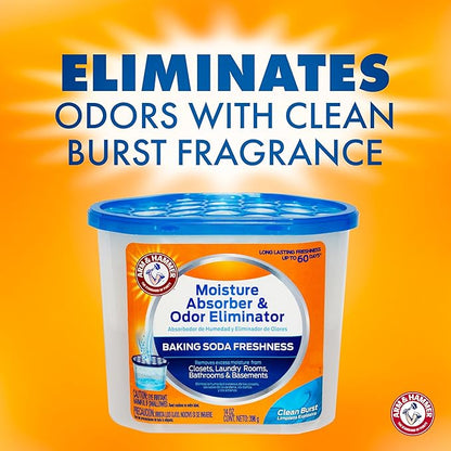 Arm & Hammer Clean Burst Moisture Absorber and Odor Eliminator Tubs, 14 oz. - Image 3