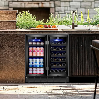 30 Inch Wine and Beverage Refrigerator, Upgrade Dual Zone Wine Cooler - Image 8