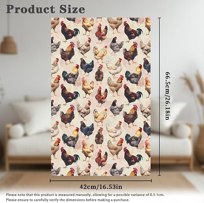Rooster Headrest Cover for Sofa Recliner Washable Fabric Couch Slipcover - Image 5