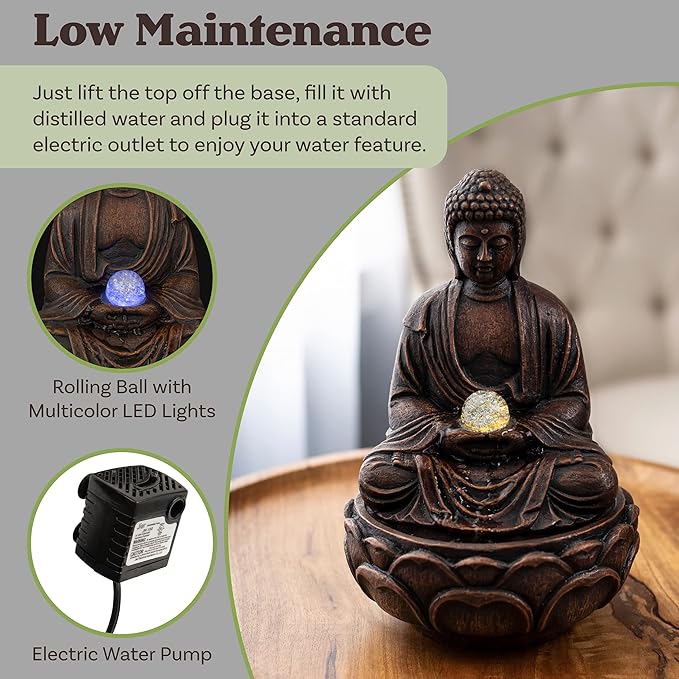 Pure Garden Indoor Tabletop Water Fountain - Image 2
