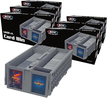 BCW Collectible Card Bin – | Holds up to 1600 Cards | Plastic Storage Box by BCW
