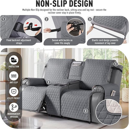 TAOCOCO 100% Waterproof Loveseat Recliner Cover - Image 3