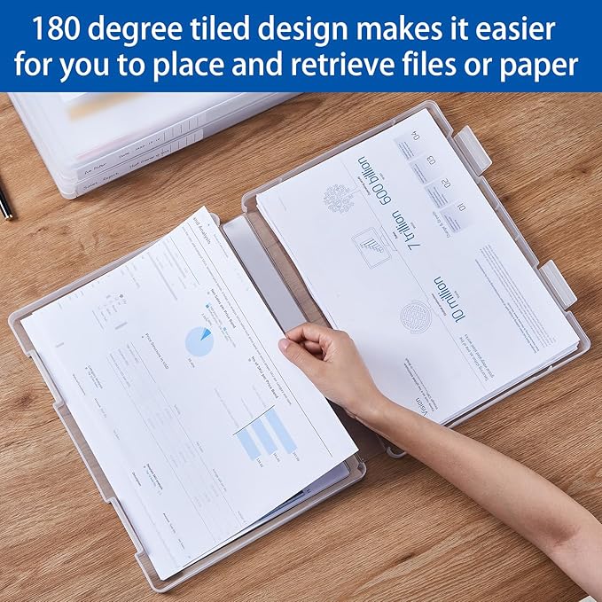 8 Packs Paper Storage Boxes, Plastic Multi-Purpose Thick Scrapbook Storage Box - Image 7