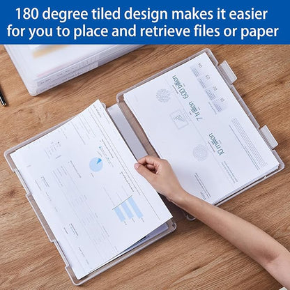 8 Packs Paper Storage Boxes, Plastic Multi-Purpose Thick Scrapbook Storage Box - Image 7
