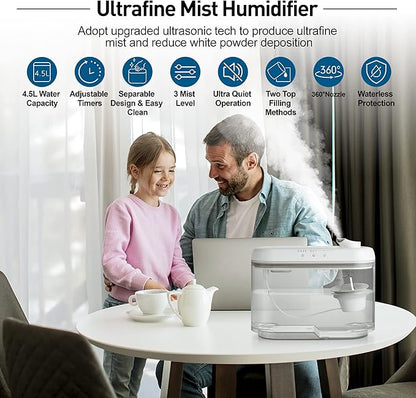 Top Fill Humidifiers for Bedroom Large Room, Super Easy Clean Humidifier - Image 2