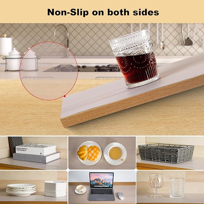Shelf Liner, 20 Inches x 20 FEET Non-Slip Kitchen Cabinet Liner, Washable - Image 4