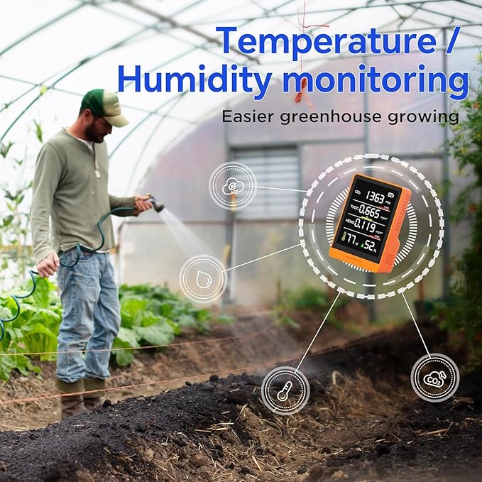 5-in-1 Professional Indoor Air Quality Monitor Indoor Portable CO2 Monitor | - Image 7