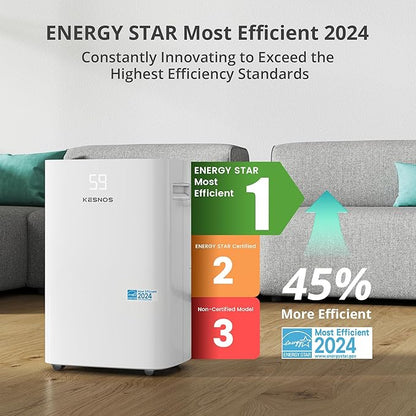 Kesnos 4, 500 Sq. Ft. Energy Star Dehumidifier - Image 3