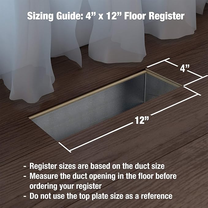Imperial RG1458 Louvered Plastic Floor Register, 4 x12-Inch - Image 6