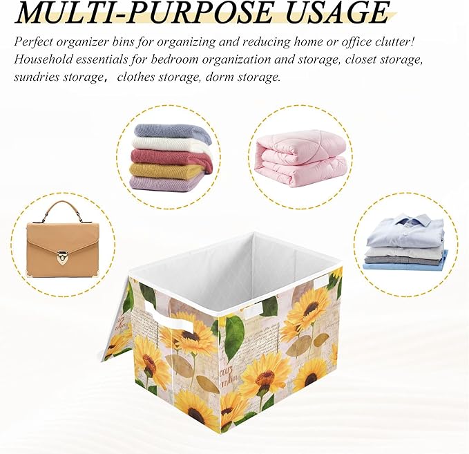 xigua Yellow Sunflower Storage Bins - Image 7