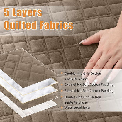 Arfntevss Waterproof Sectional Couch Covers L Shape Washable Velvet Sofa Cover - Image 3