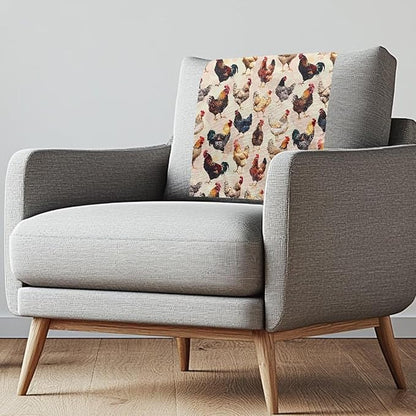 Rooster Headrest Cover for Sofa Recliner Washable Fabric Couch Slipcover by Unknown