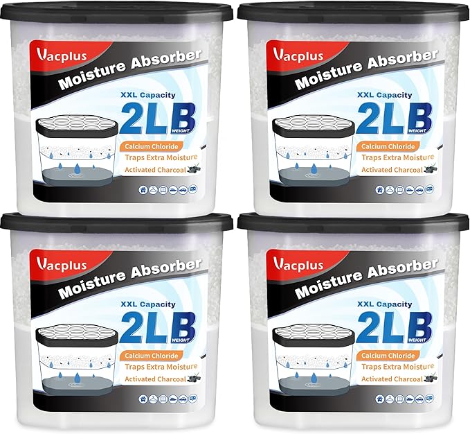Vacplus Moisture Absorber Buckets – Large Capacity Dehumidifier and Humidity by Vacplus