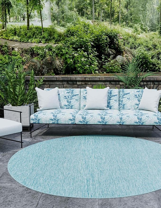 Unique Loom Collection Casual Transitional Solid Heathered Indoor/Outdoor by UniqueLoom