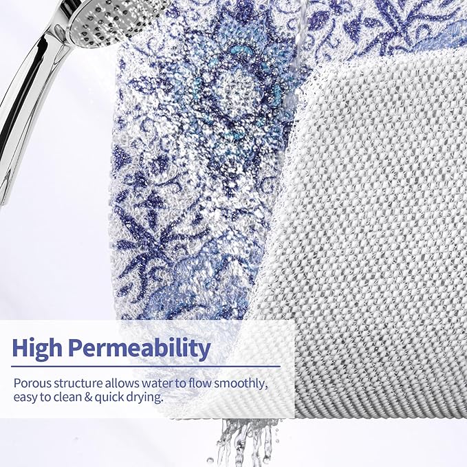 HOMBYS Square Shower Mat Non Slip 27x27 in, Shower Mat - Image 3