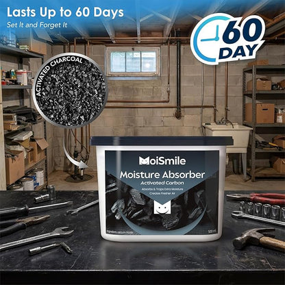 Moisture Absorbers, Efficient Activated Charcoal Humidity Absorber ＆ Odor - Image 3