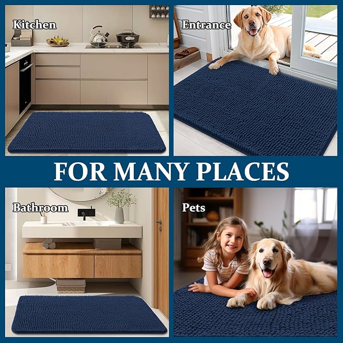 OLANLY Dog Door Mat for Muddy Paws 48x30, Absorbs Moisture and Dirt, Absorbent - Image 8