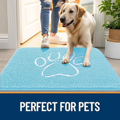 OLANLY Dog Door Mat for Muddy Paws 59x35, Paw Print Design, Absorbs Moisture - Image 6