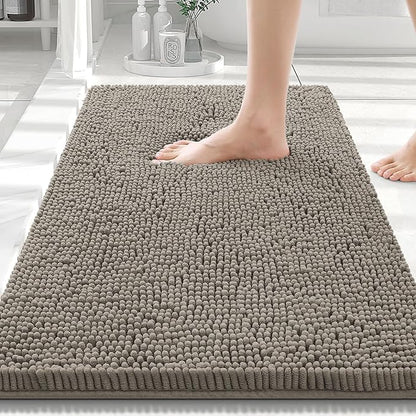 Smiry Luxury Chenille Bathroom Rugs 30x20, Extra Soft and Absorbent Shaggy Bath by Smiry