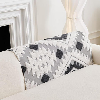 Boho Plush Couch Covers for Sofa Washable, Fuzzy Soft Couch Cover for Sectional - Image 4