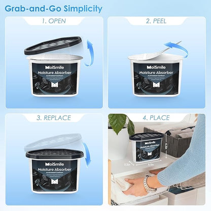 Moisture Absorbers, Efficient Activated Charcoal Humidity Absorber ＆ Odor - Image 9