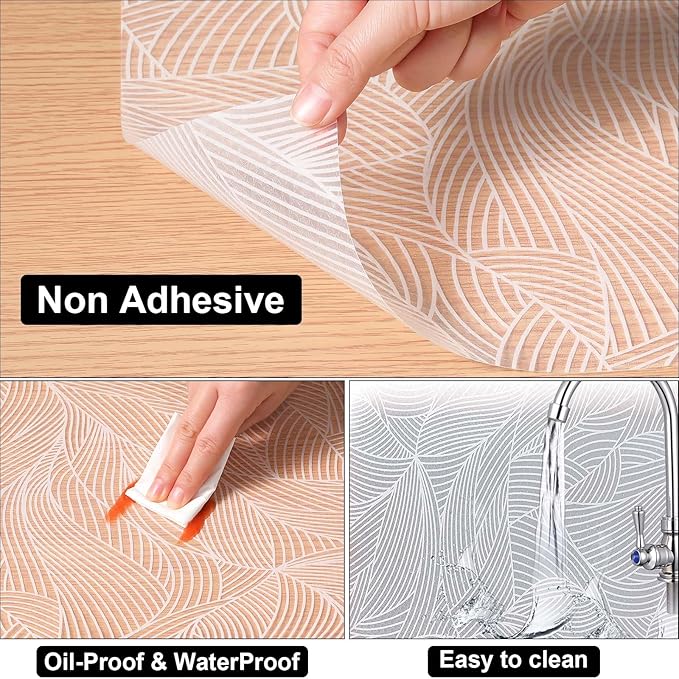 Cooyes Shelf Liner, Non-Adhesive Waterproof Drawer Liner, Durable Easy-to-Cut - Image 7
