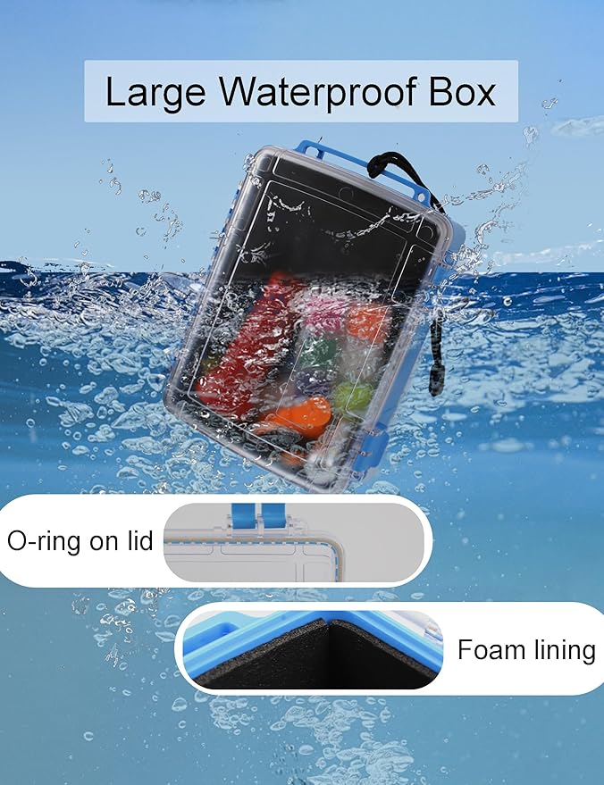 Beoccudo Large Waterproof Dry Box Waterproof Containers, Watertight Boat - Image 4