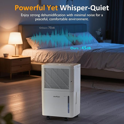 Sunvivi 22 Pints Dehumidifier for Home: 1500 Sq.Ft Dehumidifiers - Image 5
