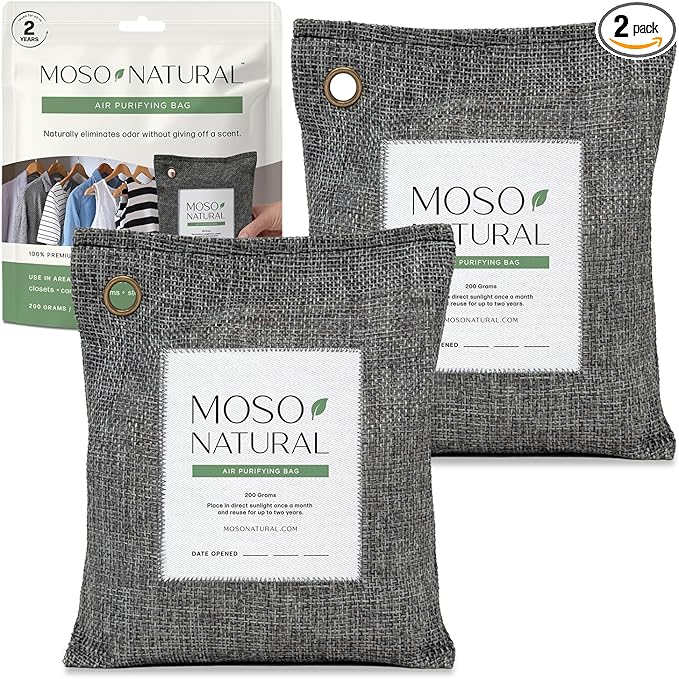 Moso Natural Air Purifying Bag 200g HGTV Editor's Pick | Premium Bamboo by MosoNatural