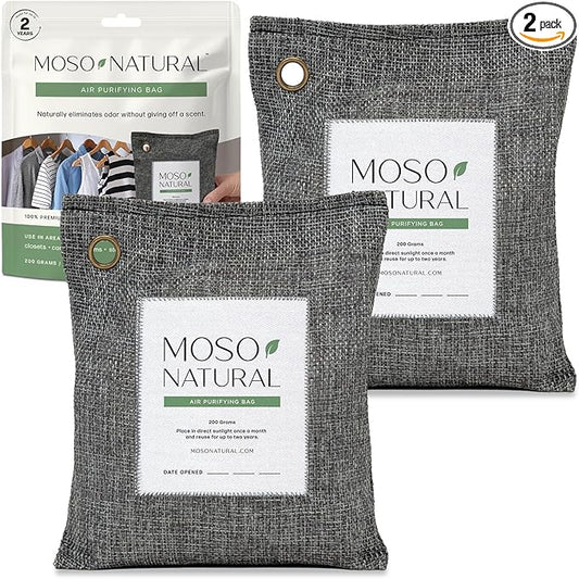 Moso Natural Air Purifying Bag 200g HGTV Editor's Pick | Premium Bamboo by MosoNatural